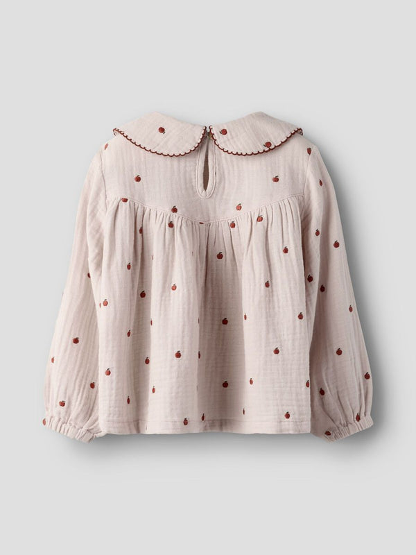 LIL ATELIER CAMICIA CON MELE RICAMATE HUSHED VIOLET