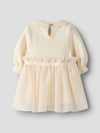 LIL ATELIER ABITO CON BODY E TULLE PISTACHIO SHELL