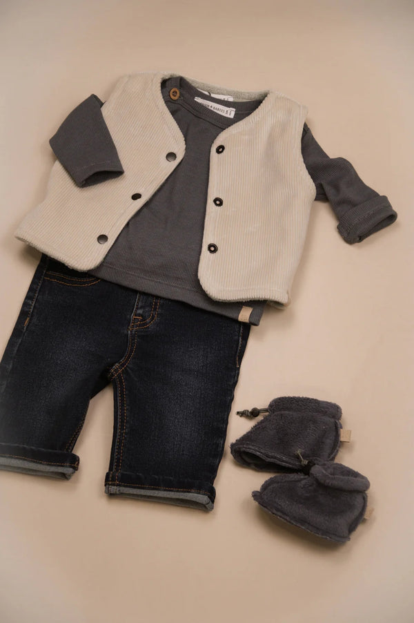BAMBOOM Gilet smanicato reversibile - SKY GREY 352
