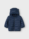 NAME IT GIUBBINO 100GR BLU CON CAPPUCCIO E ORECCHIE