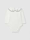 LARANJINHA BODY CON COLLETTO RICAMATO blu marino I6684M35