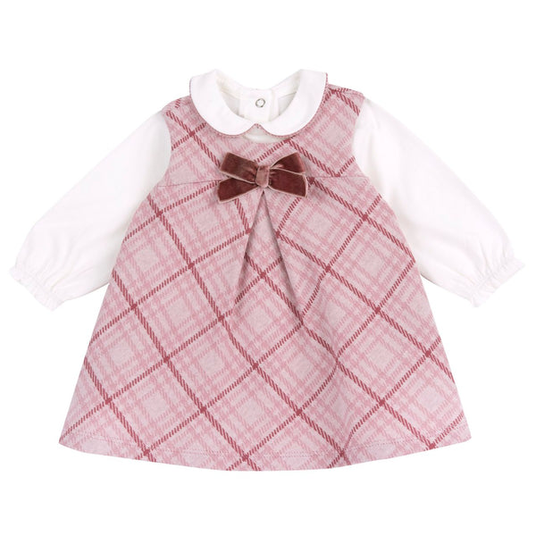 CHICCO SCAMICIATA ROSA+ MAGLIA PANNA CON COLLETTO 102316