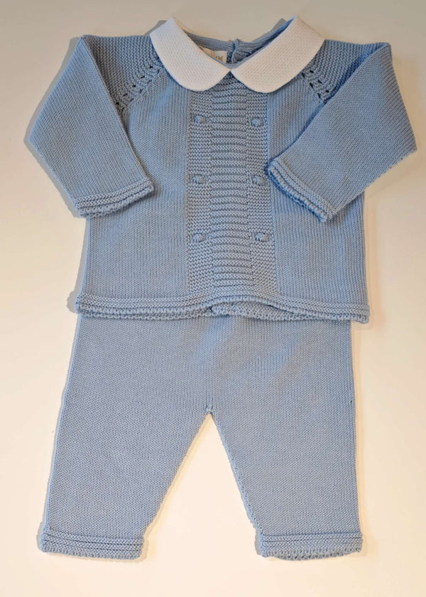PECESA COMPLETO FILO COTONE 100% CELESTE