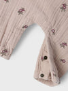 LIL ATELIER SALOPETTE GARZATA ROSE RICAMATA