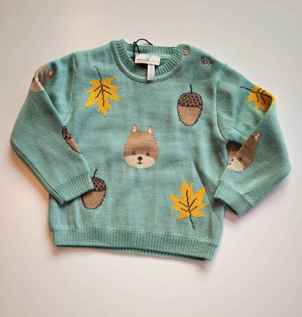 MAGLIFICIO DI VERONA MAGLIA LANA SCOIATTOLO VERDE MENTA