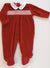 BABYGI TUTINA CINIGLIA ROSSA E PUNTO SMOCK