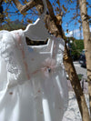 GRANLEI ABITO BIANCO CON TULLE E PIZZO+COULOTTE