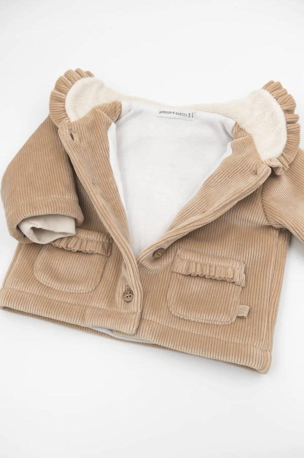 BAMBOOM Giacca Curderoy con collo teddy - MOCHA SAND 347