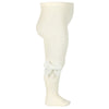 CONDOR CALZAMAGLIA LISCIA CON FIOCCO IN VELLUTO PANNA COL 303