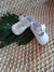 INDICE Scarpina ballerina in pelle bianca con fiorellini