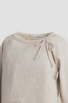 BAMBOOM MAGLIA CON APERTURA INCROCIATA SAND