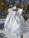 GRANLEI ABITO BIANCO CON TULLE E PIZZO+COULOTTE