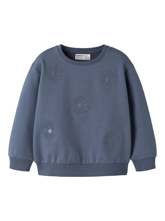 NAME IT MAGLIA FELPA VINTAGE INDIGO