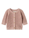 LIL ATELIER CARDIGAN ROSE RICAMATO