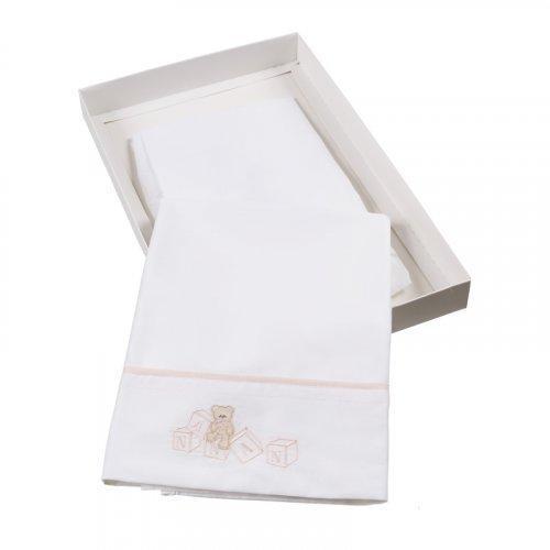 NANAN SET LENZUOLA LETTO 3PZ DADINI ROSA