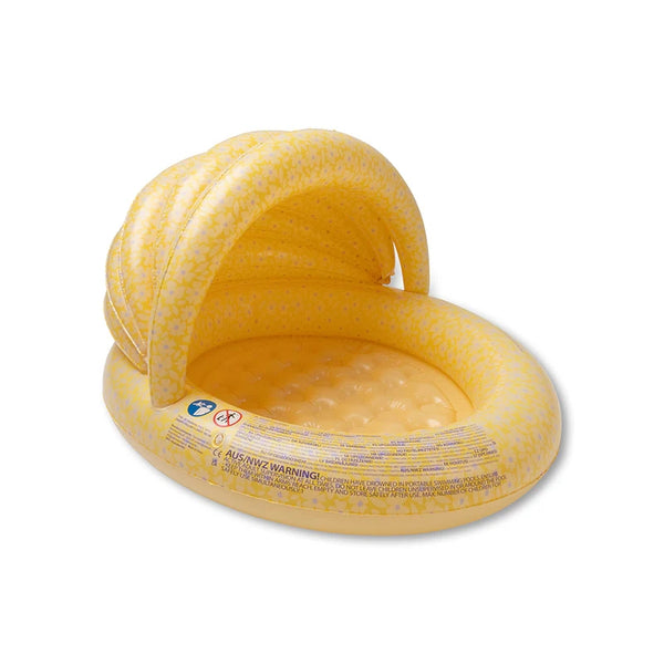 SWIMESSENTIAL Piscina per bambini - Gialla - Florish - Ø 100 cm con tettuccio