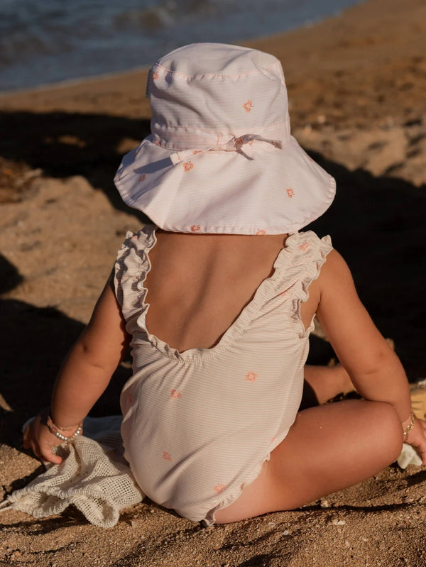 BAMBOOM Cappellino da mare UV50+ - STRIPE AND LEAVES 433