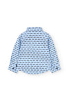 BOBOLI CAMICIA AZZURRA FANTASIA MACCHININE