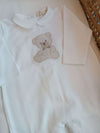 BABYGI TUTINA PIQUET BIANCA CON ORSETTO