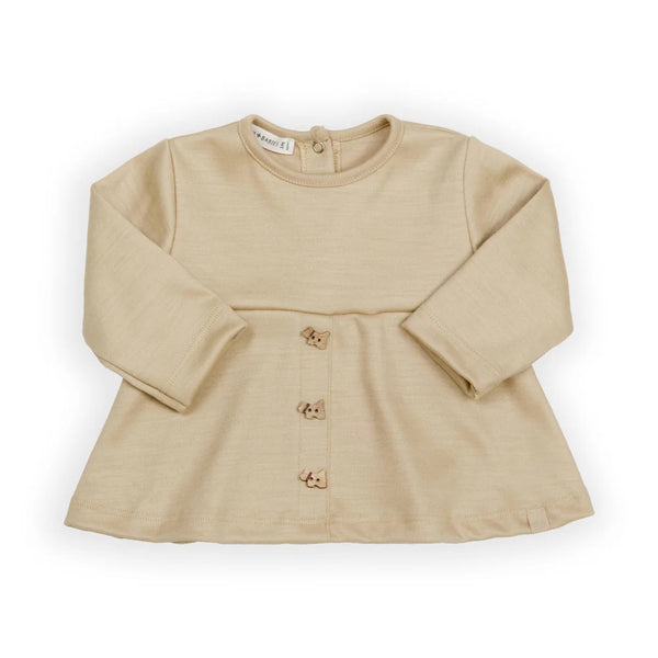 BAMBOOM Maglia con bottoncini frontali - MOCHA SAND 347