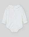 PAZ RODRIGUEZ BODY "ESENCIAL" LATTE CON COLLETTO VOLANT BIA/VERDE