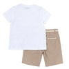 CHICCO COMPLETO T-SHIRT E PANTALONI CORTI BEIGE