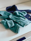 LARANJINHA GIACCA IN PILE CON CAPPUCCIO BLU I5648