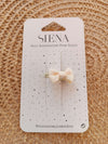 SIENA CLIP CON FIOCCO GROS GRAIN PANNA