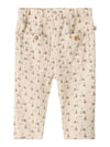 LIL ATELIER PANTALONE FANTASIA FIORI BEIGE