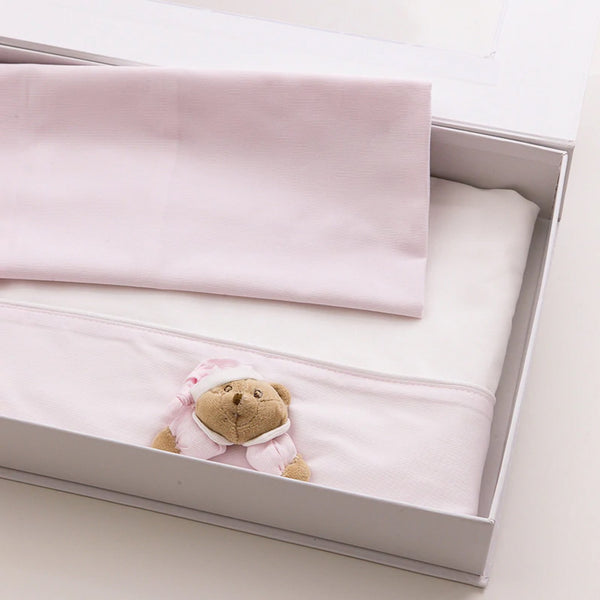 NANAN PUCCIO SET LENZUOLA CARROZZINA 3PZ PUCCIO SEI LA MIA STELLA ROSA