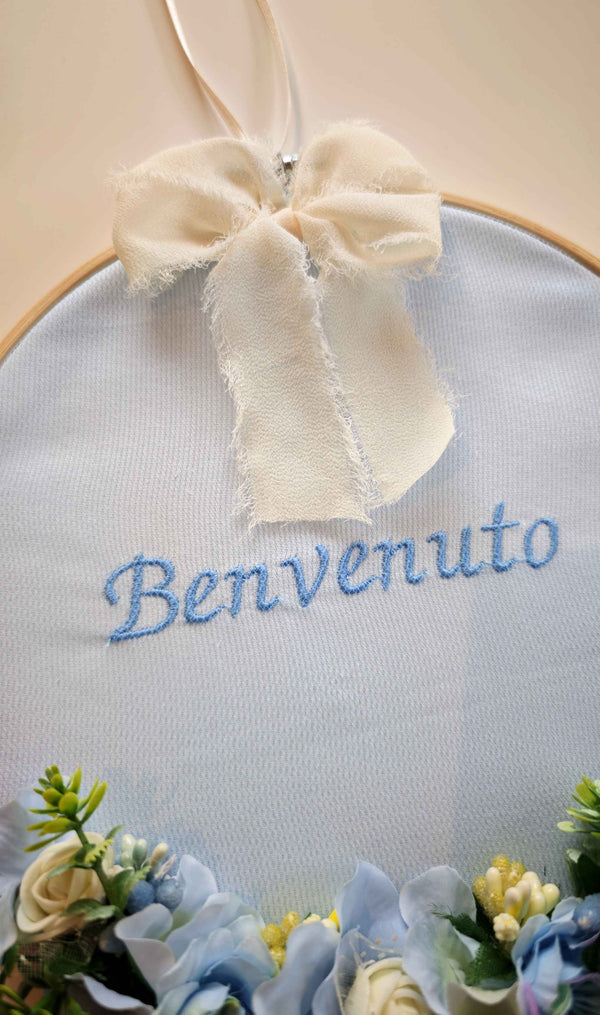 FUORIPORTA ARTIGIANALE CON SCRITTA "BENVENUTO"