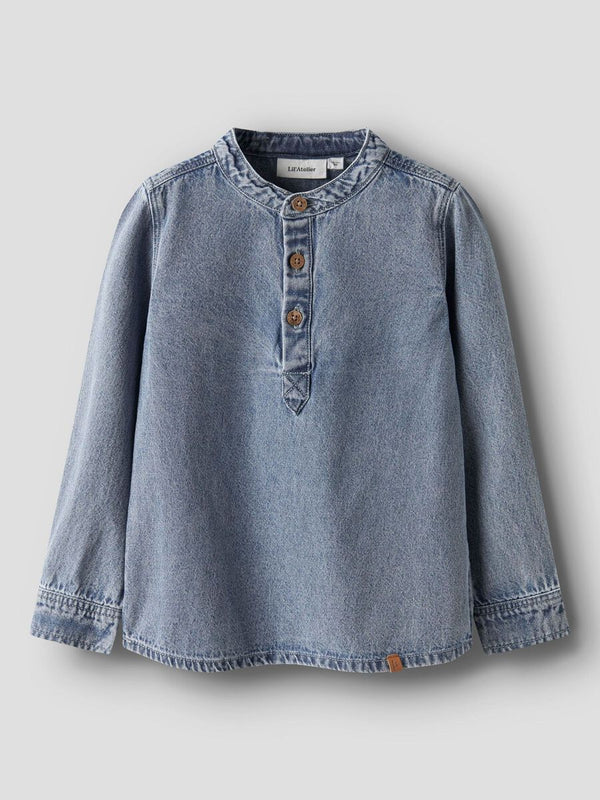 LIL ATELIER CAMICIA MEDIUM BLUE DENIM