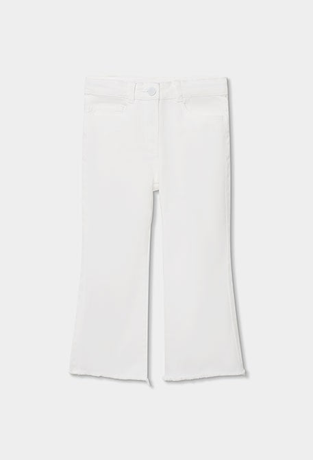 BOBOLI Pantalone bambina cotone colore bianco