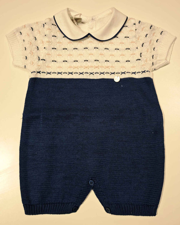 MARLù EK5815 PAGLIACCETTO FILO BIANCO BLU SABBIA