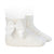 CONDOR CALZINO CORTO TAFORATO CON FIOCCO LATTE