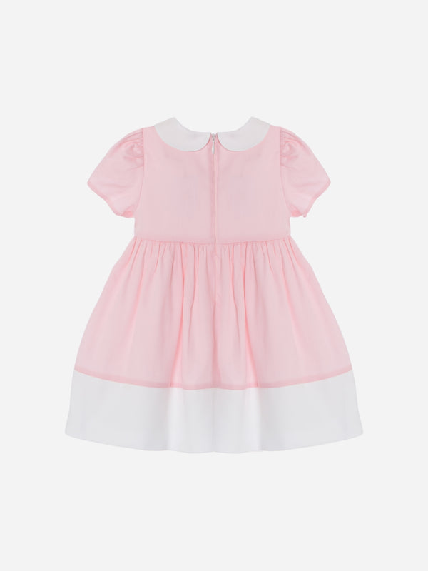 PATACHOU ABITO MEZZA MANICA PUNTO SMOCK ROSA