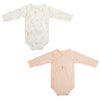BIMBIDREAMS SET 2PZ BODY MANICA LUNGA 50%BAMBù50%COTONE 0-1 MESE MONET BL2R0114