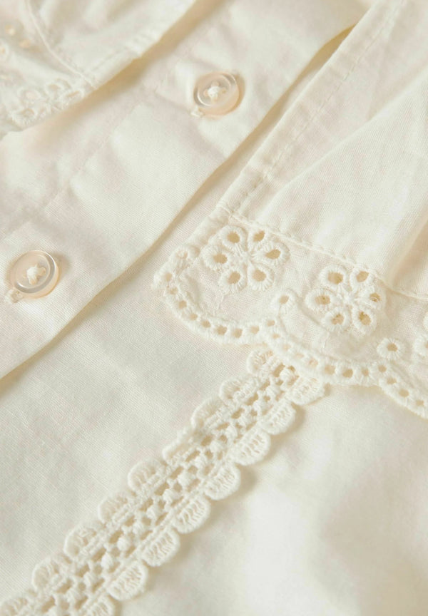 NAME IT CAMICIA CON COLLO E RICAMO ANTIQUE WHITE