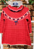 TUTTO PICCOLO ABITO TRICOT ROSSO+CALZAMAGLIA BLU