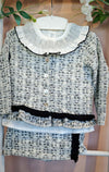 CALAMARO COMPLETO 3PZ PANTAGONNAGONNA+CAMICIA COLLO VOLANT E GIACCA 11259+14024