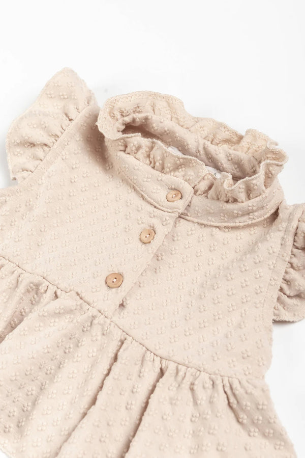 BAMBOOM CAMICIA DOTS ALMOND CREAM 1103