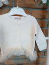 CONDOR CARDIGAN CON TULLE LATTE
