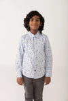 BOBOLI CAMICIA AZZURRA CON FANTASIA 732215