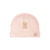 Cappellino nascita con orsetto rosa cipria 0-6m