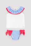 YSABEL MORA maglietta e costume con volant e fiocco stampa floreale 97091