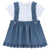 CHICCO ABITO MANICA CORTAGONNA JEANS CON BRETELLE