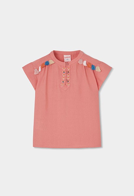 BOBOLI Camicia bambina cotone rosa