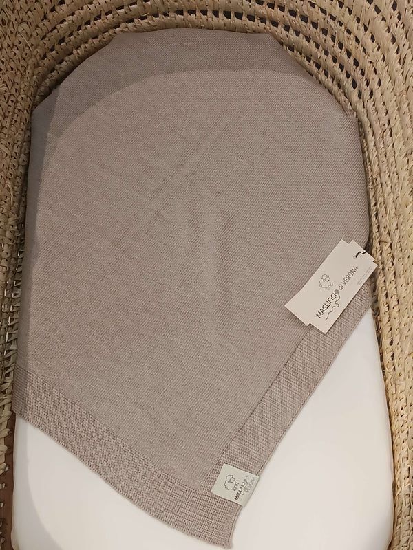 MAGLIFICIO DI VERONA COPERTA LANA BASIC TORTORA