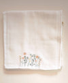 BABYGI QUADRATO 100% COTONE67X67CM BIANCO CON FIORI RICAMATI LN13G