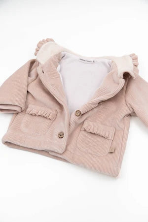 BAMBOOM GIACCA CURDEROYCON COLLO TEDDY VINTAGE PINK